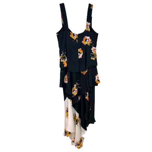A.L.C. - Women’s ‘Natalia’ Silk Maxi Dress, Floral Mixed Print - Black, Size 4 - Picture 4 of 17